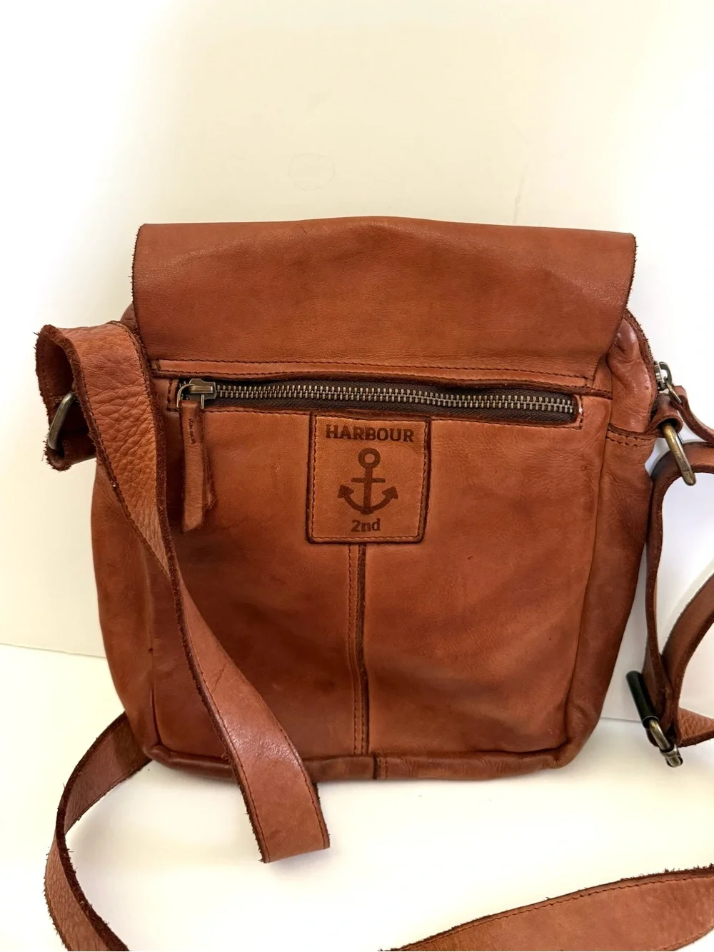 Harbour 2nd Leather Crossbody Bag North South Marlies Flap Messenger Satchel